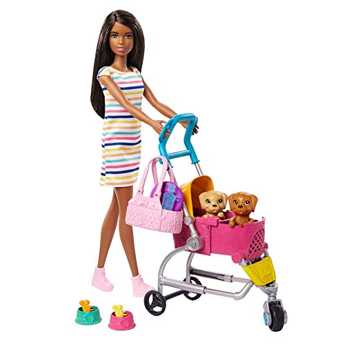 Barbie- Muñecas y Accesorios Stroll ‘n Play Pups (Mattel GHV93)