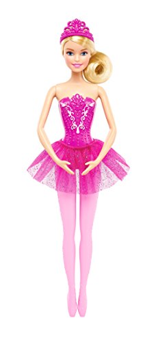Barbie Quiero Ser bailarina, muñeca rubia con vestido rosa (Mattel DHM42)