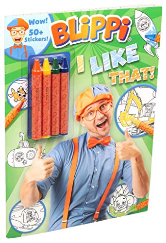 Blippi: I Like That!: Blippi Coloring Book with Crayons [With 50+ Stickers]