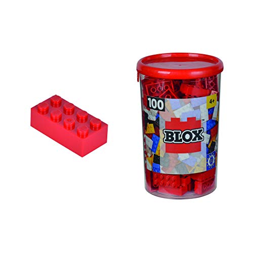 Blox - Bote de 100 Bloques, Color Rojo (Simba 4118905)