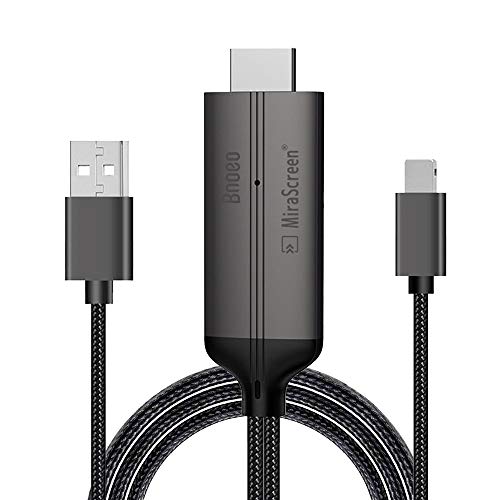 Bnoeo Phone a Cable Adaptador HDMI, 6.6ft Cable Phone a HDMI, Digital Phone HDMI Cable Soporta HDTV 1080p para Phone XS/MAX/XR/X/12/11/8/7/6/Plus/Pad/Pod a TV Projector Monitor Bnoeo Phone a Cable Adaptador HDMI, 6.6ft Cable Phone a HDMI, Digital Phone HDMI Cable Soporta HDTV 1080p para Phone XS/MAX/XR/X/12/11/8/7/6/Plus/Pad/Pod a TV Projector Monitor
