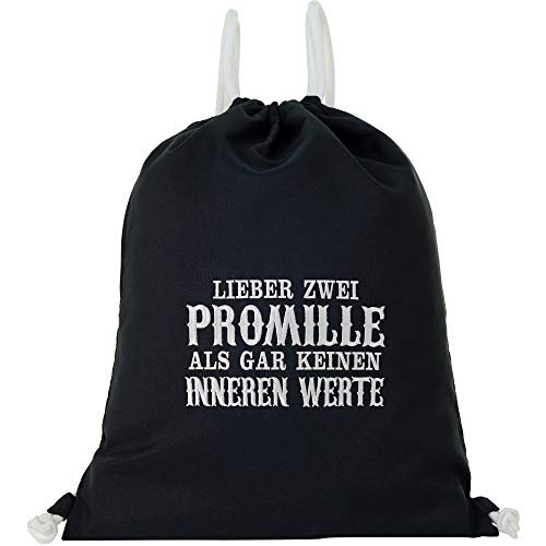 Bolsa de deporte impermeable negra con texto en alemán "Lieber Zwei Promille ALS GAR Keine Inneren Valores" Gymsack hombre Gym Bag Hipster Bag Bolsa de Alcohol Mujer Daypack Teenager Bolsa de deporte impermeable negra con texto en alemán "Lieber Zwei Promille ALS GAR Keine Inneren Valores" Gymsack hombre Gym Bag Hipster Bag Bolsa de Alcohol Mujer Daypack Teenager