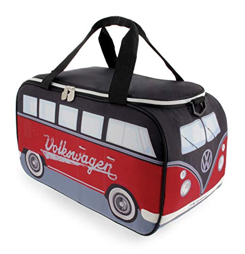 Brisa VW Collection - Volkswagen Furgoneta Hippie Bus T1 Van Bolsa de refrigeración 25 L (Rojo/Negro)