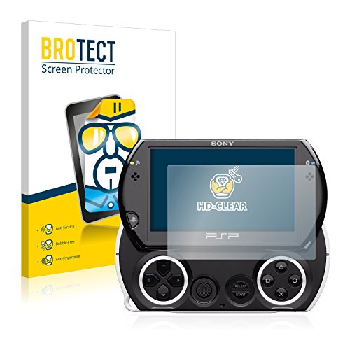 BROTECT Protector Pantalla Compatible con Sony PSP Go Protector Transparente (2 Unidades) Anti-Huellas