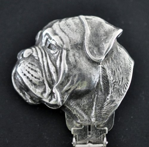 Bullmastiff, arandela de sujeción del perro, perro espectáculo anillo porta clips / número , de edición limitada , ArtDog