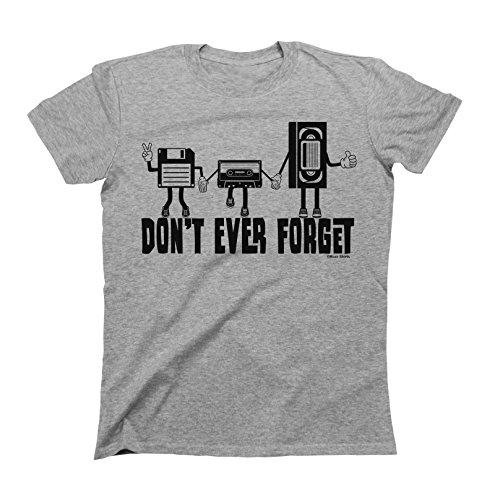 buzz shirts Don`t Ever Forget Retro Cassette Floppy Disc- Mens Organic Cotton Retro Novelty T-Shirt