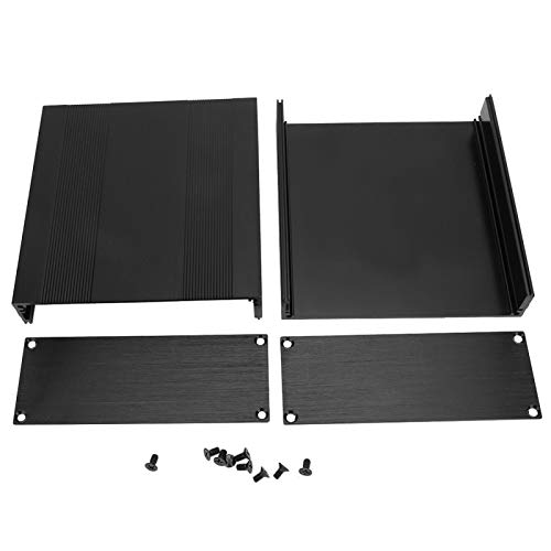 Caja de aluminio - Caja de placa de circuito impreso de aluminio negro Tipo dividido Caja de caja de proyecto electrónico DIY