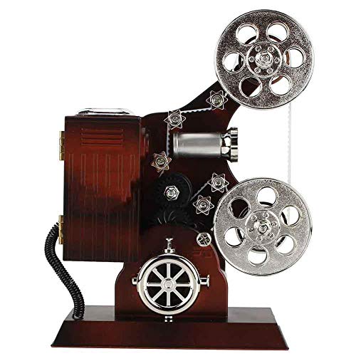 Caja de música Antigua Caja de Almacenamiento de joyería de proyector de película de la Vendimia Caja de Almacenamiento de joyería con Espejo de Maquillaje Adorno de Escritorio Caja de música Antigua Caja de Almacenamiento de joyería de proyector de película de la Vendimia Caja de Almacenamiento de joyería con Espejo de Maquillaje Adorno de Escritorio