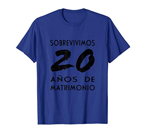 Camiseta de Aniversario de Matrimonio 20 Años Camiseta