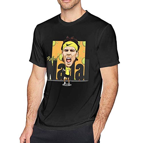 Camisetas de Manga Corta de los Hombres,Rafael-Nadal T-Shirt Men Short Sleeve T Shirts Slim-fit tee Shirts Plus Size Four Grand Slam Tennis Tournament Logo 6XL Graphic Sports