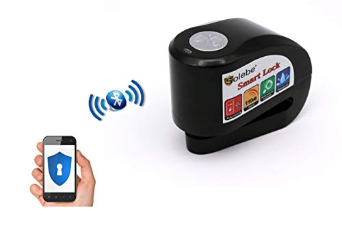 Candado Moto Alarma Antirrobo Inteligente | Sin Llave | Aplicación para Móviles | Smart Disc Lock + Bolsa de Transporte con Cierre