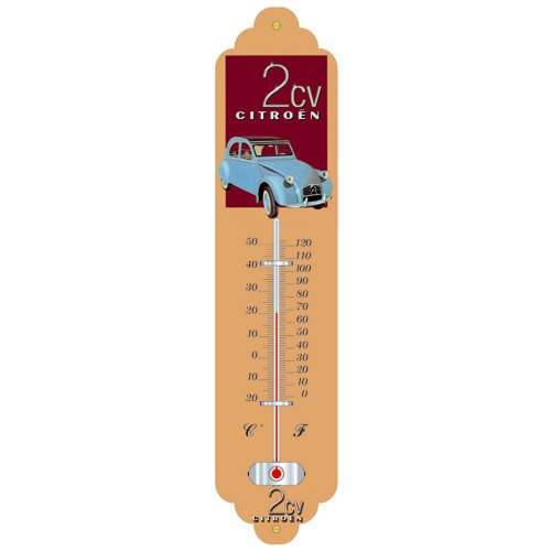 Cartexpo – Metal thermometre Citroen 2 CV 28 cm tt235
