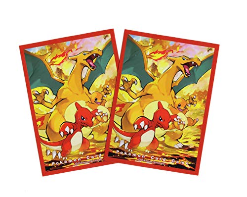 Charizard Card Sleeves - (64 unidades) - Torneo Legal - Japan Import Poke Center Exclusivo - Charmeleon Charmaned