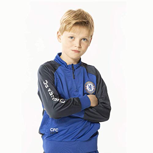 Chelsea F.C. Chándal completo con pantalón y chaqueta réplica original con licencia oficial – Tallas de niño (7/8 años)