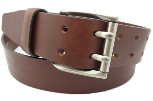 Cinturón de Piel para Hombre - Doble Hebilla - Ancho: 38 mm - Cinturón Cuero