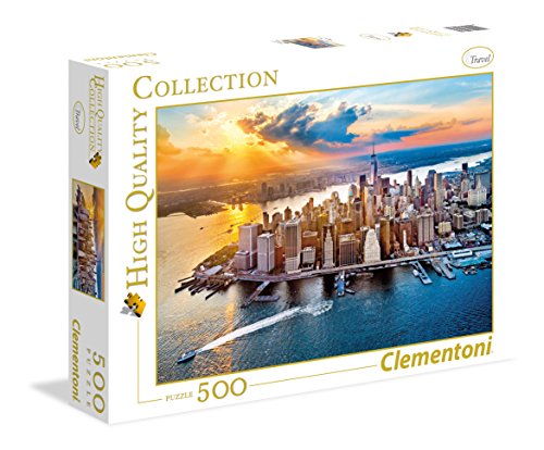 Clementoni-35038 Los Pingüinos De Madagascar Puzzle 500 pzas Collection New York, Multicolor (35038)