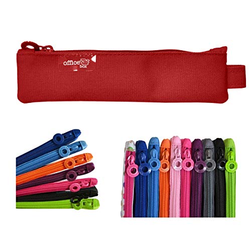 Colorline 59411 - Portatodo Mini, Estuche Multiuso para Viaje, Material Escolar, Neceser y Pequeños Objetos, Color Rojo, Medidas 20 cm x 5 cm