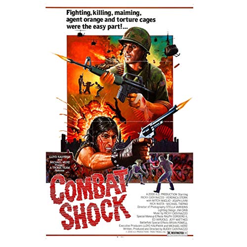 Combat Shock (1984) Carteles e impresiones Cartel de película Imágenes artísticas Decoración Sala de estar Dormitorio Impresión de lienzo en la pared -20x28 pulgadas Sin marco
