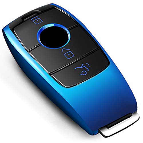 COMPONALL - Funda para llave de coche Mercedes Benz Clase E 2018 Up S Class 2017 2018 W213 Premium, suave TPU Funda Smart Remote Keyless llave de control remota, color azul COMPONALL - Funda para llave de coche Mercedes Benz Clase E 2018 Up S Class 2017 2018 W213 Premium, suave TPU Funda Smart Remote Keyless llave de control remota, color azul