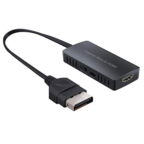 Convertidor de Xbox a HDMI 1080P / 720P Xbox a HDMI con Enchufe de Alimentación 5V/1A Adaptador Xbox a HDMI Cable de Enlace HD para Xbox Original HDTV Monitor Proyector
