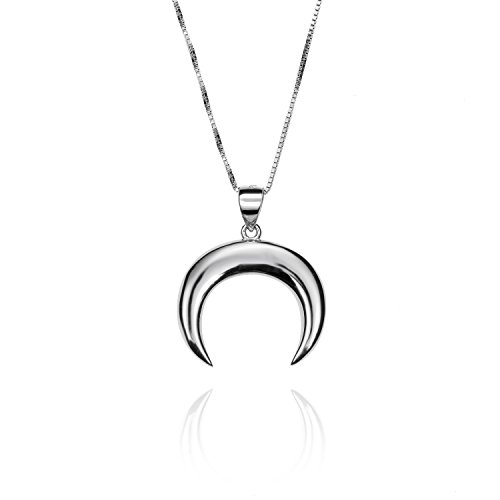 Córdoba Jewels | Gargantilla en Plata de Ley 925. Diseño Luna Horn Silver