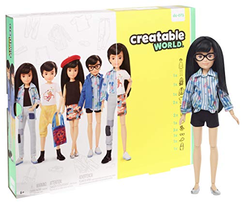 Creatable World Figura Unisex, muñeco articulado, pelucas color negro y accesorios (Mattel GGG54) , color/modelo surtido