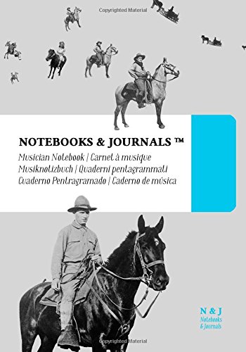 Cuaderno de Música Notebooks & Journals, Caballos (Colección Vintage), Extra Large: Tapa Blanda (17.78 x 25.4 cm)(Cuaderno Pentagramado, Libreta Pentagrama, Bloc de Música)