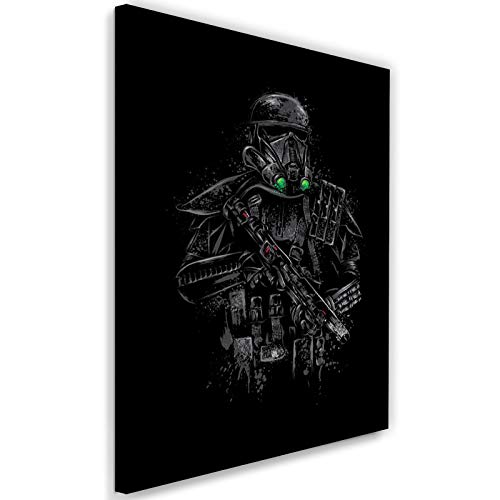 Cuadro en Lienzo Death Trooper Calidad fotografica Negro 40x60 cm