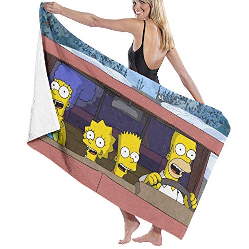 Custom The Simpsons Hit Run Natación Surf Toalla de Playa Viajes Deportes Yoga Microfibra Toalla de baño Absorbente Secado rápido