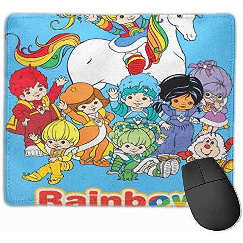 Cute Gaming Mouse Pad, Desk Mousepad, Mouse Mat Colorful 80s Classic Rainbow Brite Kids of Land Cartoon