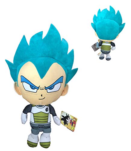 DB Dragon Ball - Peluches Personajes Goku, Vegeta y Beerus de Dragon Ball Super - Calidad Super Soft (22cm, Vegeta Super Saiyan Dios) DB Dragon Ball - Peluches Personajes Goku, Vegeta y Beerus de Dragon Ball Super - Calidad Super Soft (22cm, Vegeta Super Saiyan Dios)