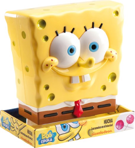 dekora-203085 Hucha Infantil de Bob Esponja con Caramelos, Color amarillo (01-14-00603)