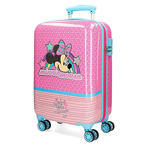 Disney Minnie Pink Vibes Maleta de cabina Rosa 37x55x20 cms Rígida ABS Cierre combinación 32L 2,5Kgs 4 ruedas dobles Equipaje de Mano