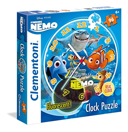 Disney - Puzzle, 96 Piezas, diseño Clock Buscando a Nemo (Clementoni 230228)
