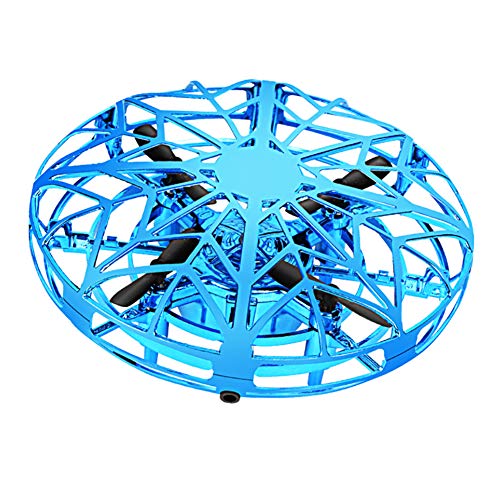 Dron UFO, Mini dron UFO para niños, Bola voladora con Luces LED y giratorias de 360 ​​°, Control Manual de Bola voladora, evitación Inteligente de obstáculos,Juguete Aire Libre
