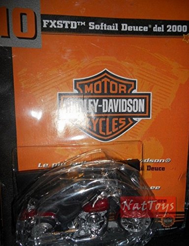 EDICOLA Moto Harley Davidson FXSTD Softail Deuce 2000 +fascic.10 MODELLINO Die Cast 1:18 Compatible con