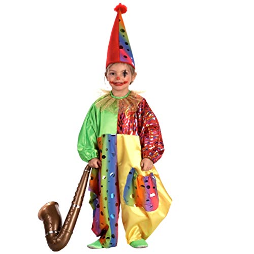 El Rey del Carnaval Disfraz DE Payaso Clown Talla Infantil (Talla 3 A 5 AÑOS)
