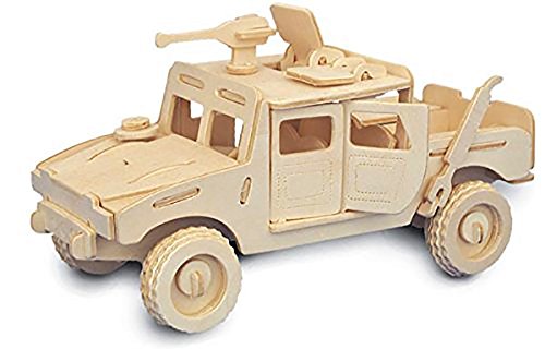 emi power Puzzle 3D en Madera Juguetes del Kit de Construcción de Woodcraft Juguetes de los niños (Humvee)