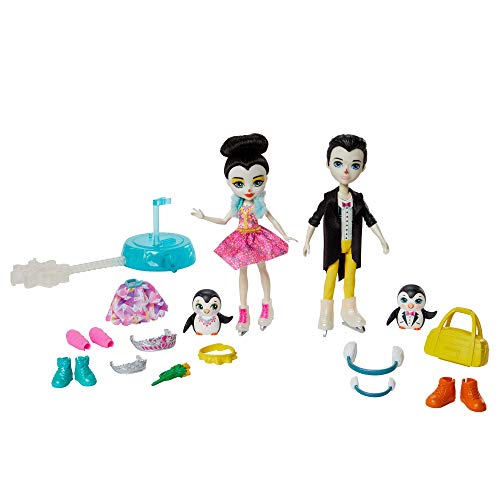 Enchantimals ¡Vamos a Patinar sobre Hielo! Muñeca Petterson Pinguïno y accesorios (Mattel GJX49)