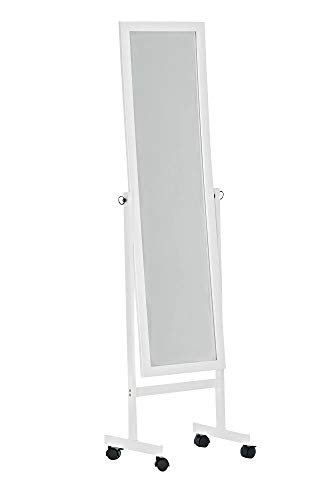 Espejo De Pie Yolanda De Madera Clásico I Espejo De Pie De Cuerpo Entero con Ruedas I Espejo De Madera 150 x 45 cm I Color:, Color:Blanco Espejo De Pie Yolanda De Madera Clásico I Espejo De Pie De Cuerpo Entero con Ruedas I Espejo De Madera 150 x 45 cm I Color:, Color:Blanco