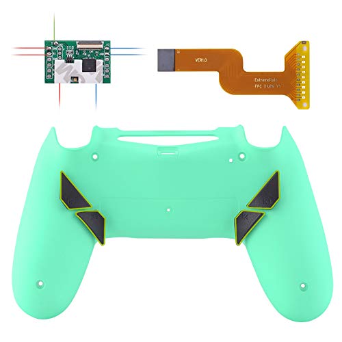 eXtremeRate Dawn Programable Remap Kit Botón de Reasignación para Playstaion 4 con Board de Actuelización&Carcasa Trasera Diseñada&4 Botones Traseros para Mando PS4 JDM 040/050/055(Menta Verde)