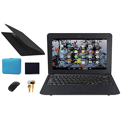 Fancy Cherry® 10 Pulgadas 8GB Android Laptop Netbook Laptop Ultrabook Cámara WiFi HDMI Netflix Youtube (Bolsa para Laptop + Mouse + Mouse + Auricular)