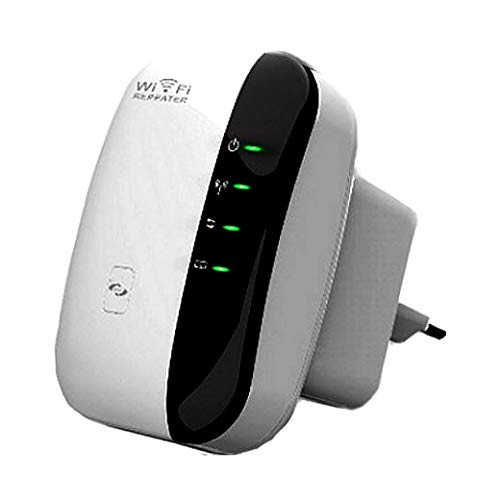 Fanlce Repetidor WiFi，Banda Dual Amplificador de WiFi Inteligente Sin Interrupción 300Mbps 2.4GHz Inalámbrico con WPS Button Puerto Fast Ethernet, WPS, Modo Ap Punto Acceso, Blanco