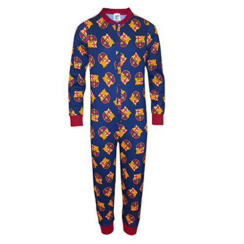 FC Barcelona - Pijama de una pieza para niños - Producto oficial - 9-10 años