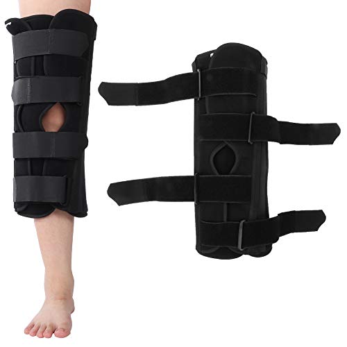 Férula para rodilla Inmovilizador Férula para pierna Patilla de 16 pulgadas de fracturas y dislocaciones o lesiones de ligamentos en muslos Rodillera Apoyo de comodidad rígida (METRO)
