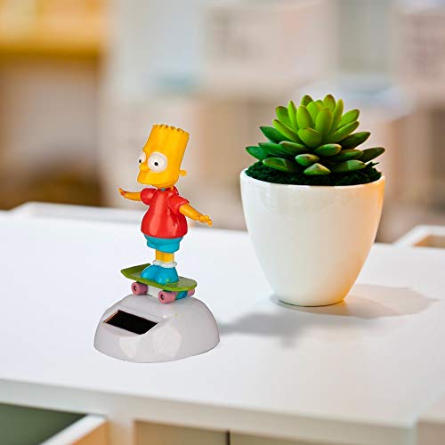 Figura con Movimiento, Bart Simpson, sobre Base de plástico con célula Solar, Aprox. 11 cm