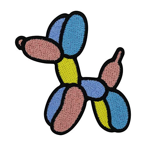 Finally Home Parche para planchar con forma de globo de perro, color rosa, azul y amarillo, para adultos y niños Finally Home Parche para planchar con forma de globo de perro, color rosa, azul y amarillo, para adultos y niños