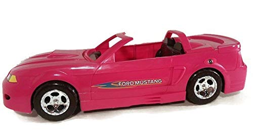 Ford Mustang Glam Pink Convertible Car for Dolls (Great for Barbie)