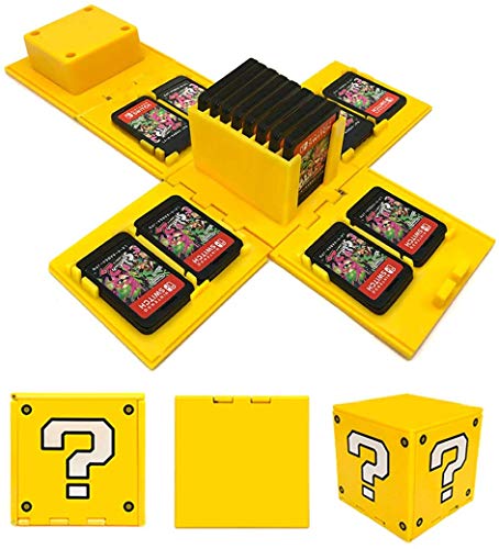 Funda de Juego - Compatible para Nintendo Switch Compatible con hasta 16 Juegos de Nintendo Switch Organizador de Tarjeta de Juego Contenedor de Viaje (Yellow?)