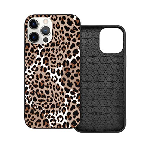 Funda para teléfono celular con diseño de leopardo o Jaguar sin costuras, compatible con iPhone 12 / iPhone 12 Pro de TPU suave a prueba de golpes
